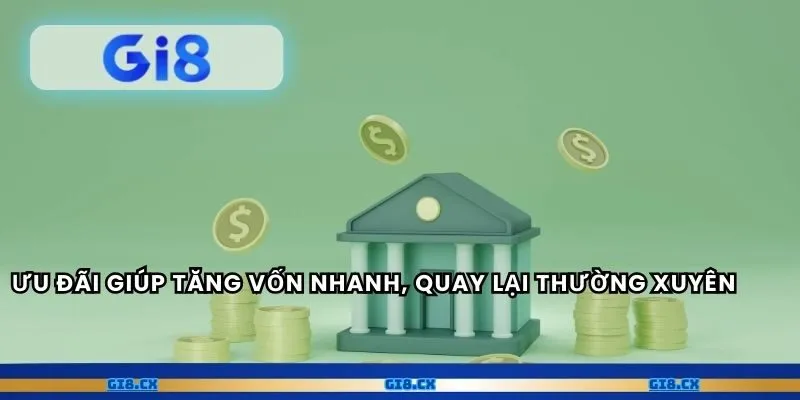 Ưu đãi giúp tăng vốn nhanh, quay lại thường xuyên